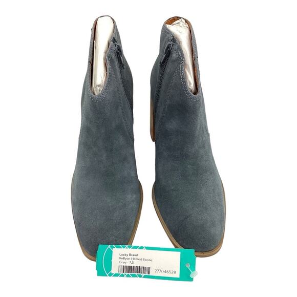 Lucky Brand Pellyon Stack Heel Bootie Castle Rock Gray Size 7.5 NWT $149 MSRP - Picture 2 of 7